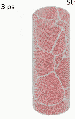 Recrystallization of a zirconium nanospike for a 5 ps pulse
